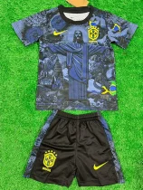24-25 Brazil Blue Special Edition Kids Soccer Jersey *耶稣蓝色
