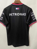 2021 Formula One Mercedes Black Short Sleeve Racing Suit (梅赛德斯 圆领)