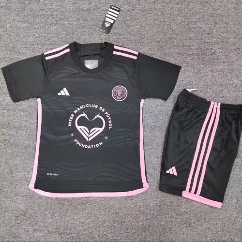 2024 Inter Miami Away Kids Soccer Jersey (爱心广告)