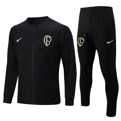 23-24 Corinthians Black Jacket Tracksuit #A649