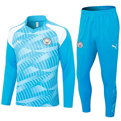 23-24 Man City Blue Half Pull Tracksuit (半拉链)