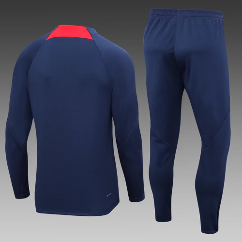 2023 NK Royal Blue Half Pull Tracksuit #2243 (半拉链)