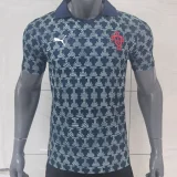 25-26 Portugal Grey Black Training shirts  PM