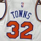 KNICKS TOWNS #32 White Top Quality Hot Pressing NBA Jersey