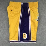 Bryant Yellow City Edition Top Quality NBA Pocket Pants *科比