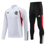 23-24 Flamengo White Half Pull Tracksuit (半拉链)