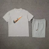 2024 NK Grey Training Short Suit (100%Cotton)纯棉