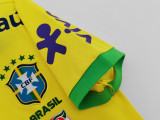 2022 Brazilian Yellow POLO Top Soccer Jersey