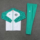 23-24 Palmeiras White Green Jacket Tracksuit #02