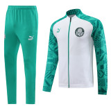 23-24 Palmeiras White Green Jacket Tracksuit #02