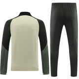 23-24 BAR Beige Yellow Half Pull Tracksuit (半拉链)
