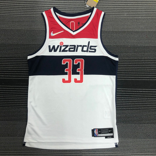 21-22 Wizards KUZMA #33 White 75th Anniversary Top Quality Hot Pressing NBA Jersey