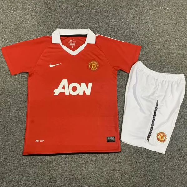 2010-2011 Man Utd Home Kids Retro Soccer Jersey