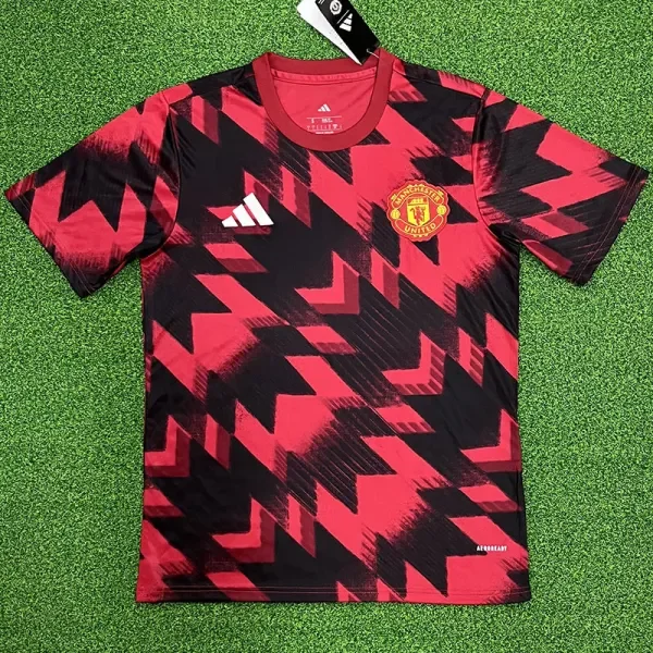 25-26 Man Utd Red Black Fans Training Shirts