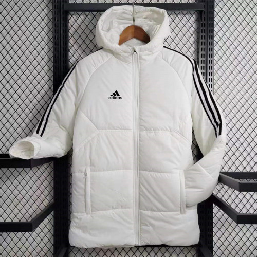 23-24 AD White Hooded Cotton Coat Black Edge (黑色边) 棉衣