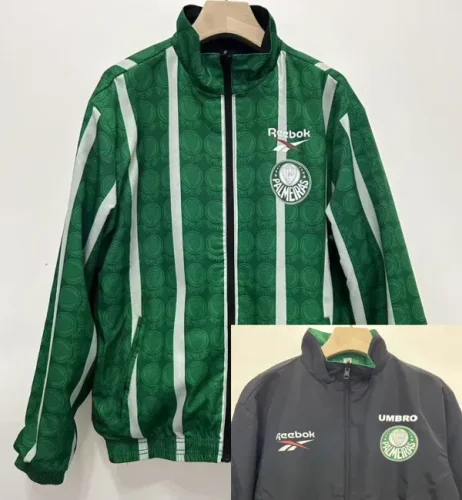 24-25 Palmeiras Green & Black Retro Double sided Windbreaker (双面风衣)