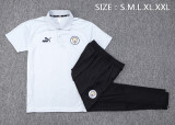 23-24 Man City Light Grey Polo Tracksuit #C991