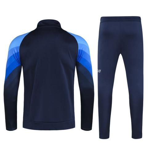 2022 Napoli Dark blue Kids Half Pull Tracksuit (童装) (半拉链)