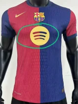 24-25 BAR Home Player Version Soccer Jersey #Only Have AD Logo (胸前不带字)