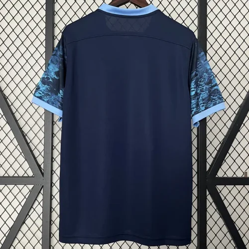2015-2016 Man Utd Away Royal Blue Retro Soccer Jersey
