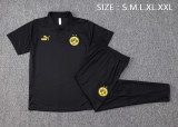 23-24 Dortmund Black Polo Tracksuit #C997