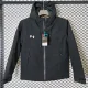 2024 Under Armour Thickened warm Black Outdoor Jackets #A803加绒冲锋衣