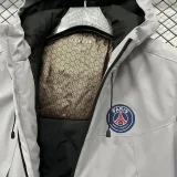 24-25 PSG Jordan Cotton Thickened warm Grey Outdoor Jackets #A805加棉冲锋衣
