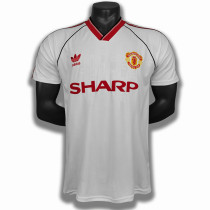 1988-1990 Man Utd Away White Retro Soccer Jersey 1988-1990 Man Utd Away White Retro Soccer Jersey