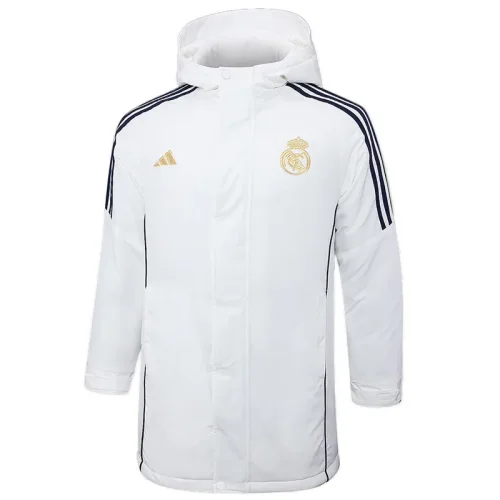 24-25 RMA White Hooded Windbreaker Fabric Cotton Coat #G208(金标)