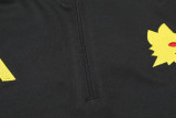 23-24 Roma Black Half Pull Tracksuit (半拉链)