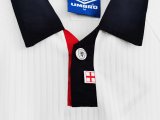1998 England Long sleeved  Home Retro Soccer Jersey