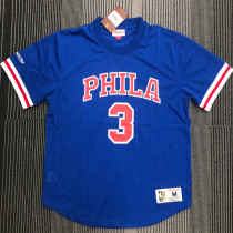 76ers IVERSON # 3 Blue MitchellNess Retro Jerseys