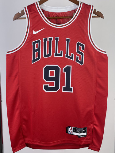 22-23 BULLS RODMAN #91 Red Top Quality Hot Pressing NBA Jersey