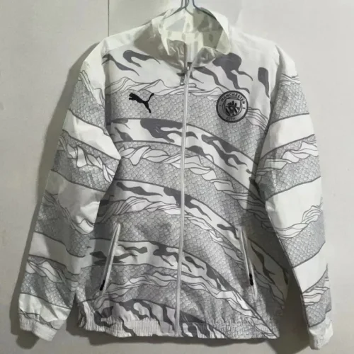 2024 Man City White Double Sided Windbreaker (双面风衣)