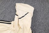 23-24 Man Utd Beige Hoodie Jacket Tracksuit #F445
