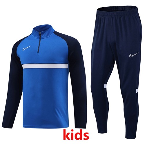 2023 NK Blue Kids Half Pull Tracksuit #2310 (童装) (半拉链)