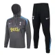24-25 TOT Dark gray Hoodie Half Pull Tracksuit #F566半拉连帽