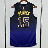 24-25 LAKERS REAVES #15 Royal blue City Edition Top Quality Hot Pressing NBA Jersey