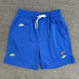 CN02浅彩蓝 NK Fancy blue Embroidered Multicolor Logo Casual Short Pants