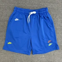 CN02浅彩蓝 NK Fancy blue Embroidered Multicolor Logo Casual Short Pants