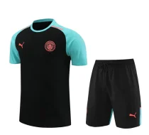 24-25 Man City Black Training Short Suit (100%Cotton)纯棉