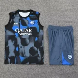 24-25 INT Gray blue Tank top and shorts suit