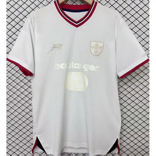 24-25 Lille White 80th Anniversary Fans Soccer Jersey