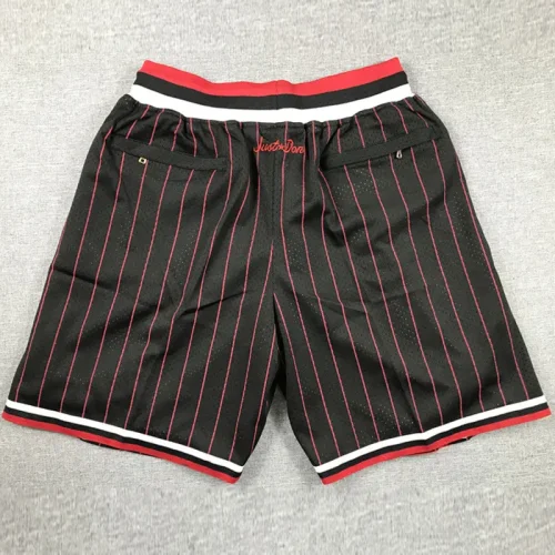 BULLS Black City Edition Top Quality NBA Pocket Pants #公牛条纹
