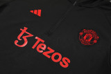 23-24 Man Utd Black Hoodie Jacket Tracksuit