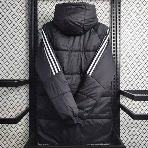 23-24 Flamengo Black Hooded Cotton Coat White Edge (白色边) 棉衣