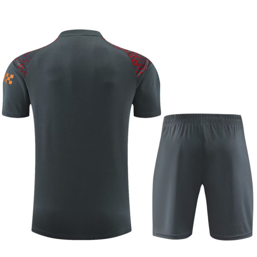 23-24 Man City Grey Red Training Short Suit