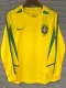2002 Brazi1 Home Long Sleeve Retro Soccer Jersey(长袖)