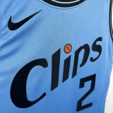24-25 Clippers LEONARD #2 Blue City Edition Top Quality Hot Pressing NBA Jersey
