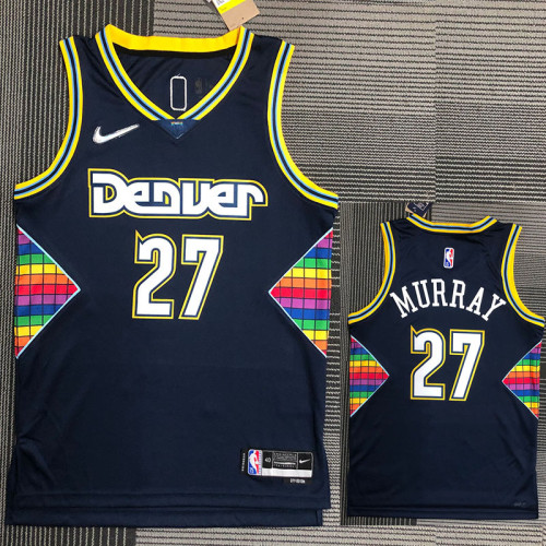 21-22 Nuggets MURRAY #27 Royal blue City Edition Top Quality Hot Pressing NBA Jersey